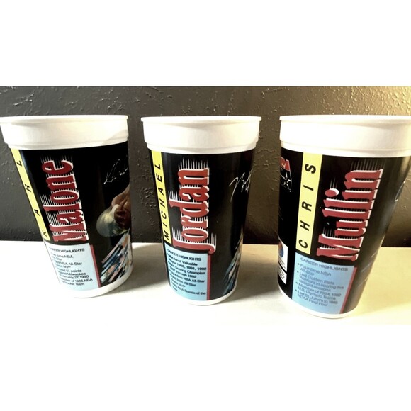 1992 McDonald's Dream Team USA Michael Jordan Karl Malone Chris Mullin Cups - Picture 2 of 6
